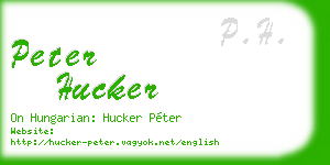 peter hucker business card